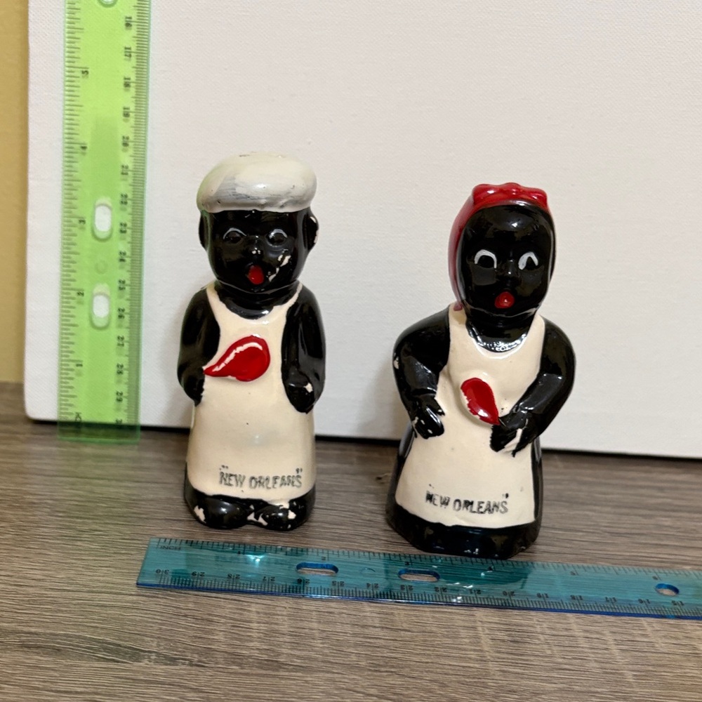 New Orleans Black and White Ceramic Figurines